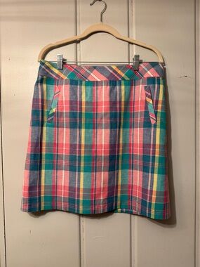 Talbots Pink & Teal Mini Skirt